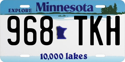 MN license plate 968TKH