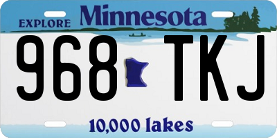 MN license plate 968TKJ