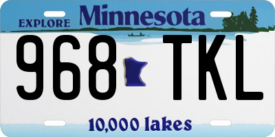 MN license plate 968TKL