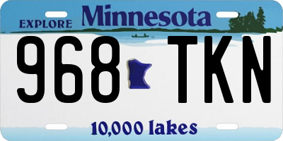 MN license plate 968TKN