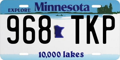 MN license plate 968TKP