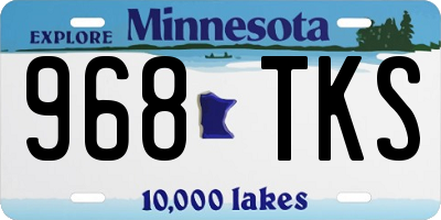 MN license plate 968TKS