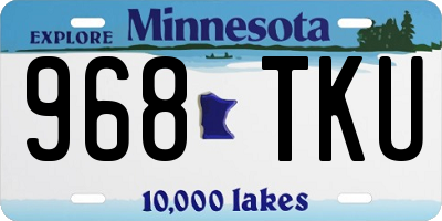 MN license plate 968TKU