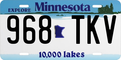 MN license plate 968TKV