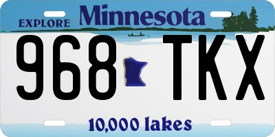MN license plate 968TKX