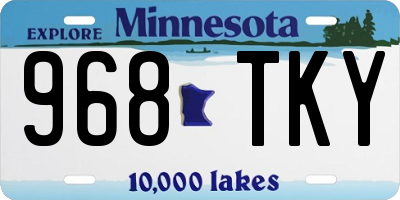 MN license plate 968TKY