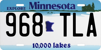 MN license plate 968TLA