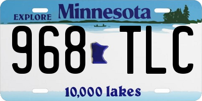 MN license plate 968TLC