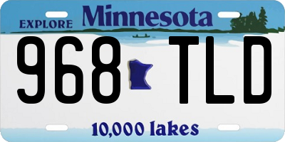 MN license plate 968TLD