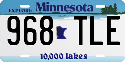 MN license plate 968TLE