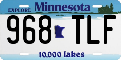 MN license plate 968TLF