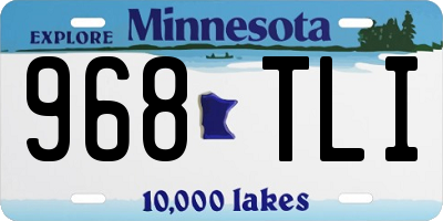 MN license plate 968TLI