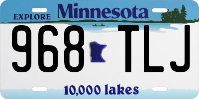 MN license plate 968TLJ