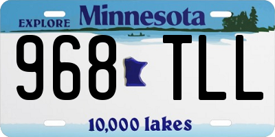 MN license plate 968TLL