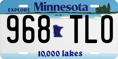 MN license plate 968TLO