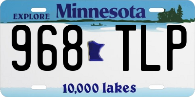MN license plate 968TLP