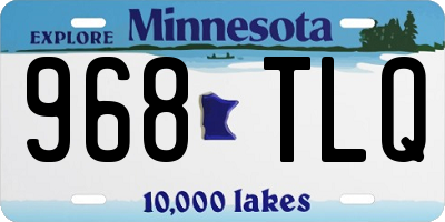 MN license plate 968TLQ