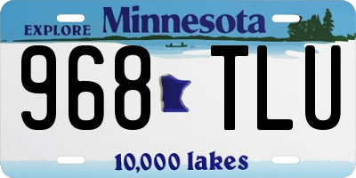 MN license plate 968TLU