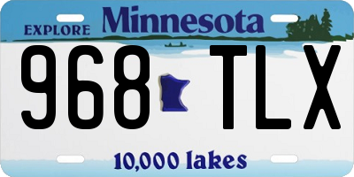 MN license plate 968TLX