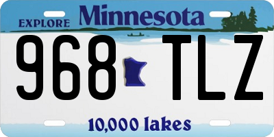MN license plate 968TLZ