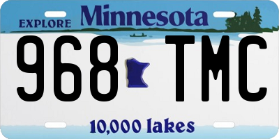 MN license plate 968TMC