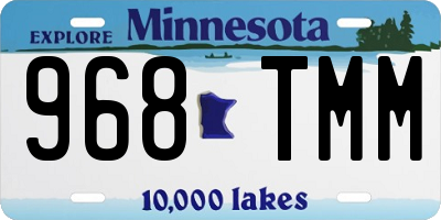 MN license plate 968TMM