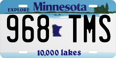 MN license plate 968TMS