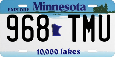 MN license plate 968TMU