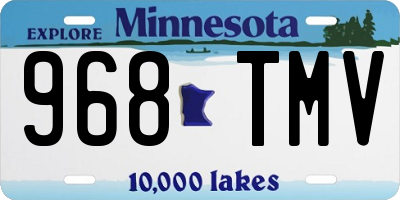 MN license plate 968TMV
