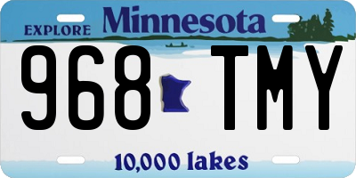 MN license plate 968TMY