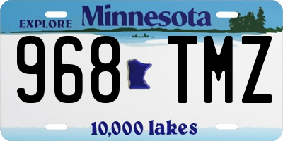 MN license plate 968TMZ