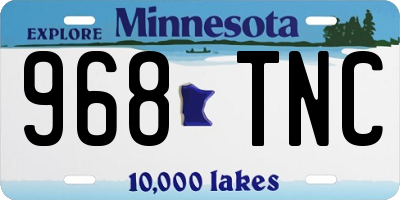 MN license plate 968TNC