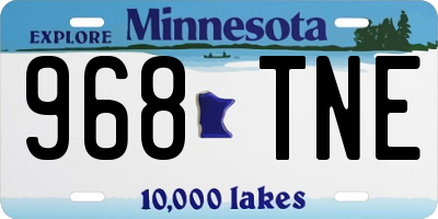 MN license plate 968TNE