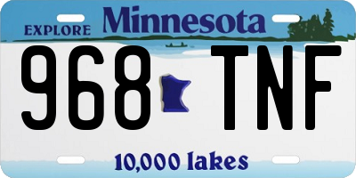 MN license plate 968TNF