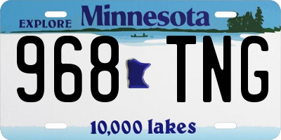 MN license plate 968TNG