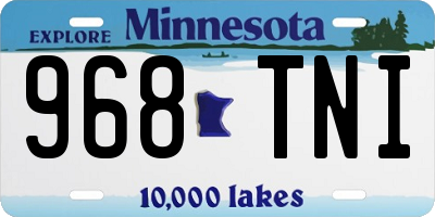 MN license plate 968TNI