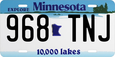 MN license plate 968TNJ