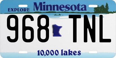 MN license plate 968TNL