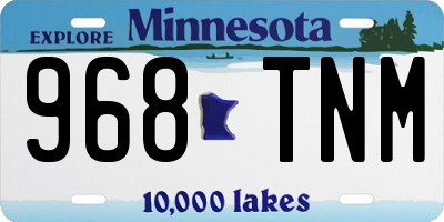 MN license plate 968TNM