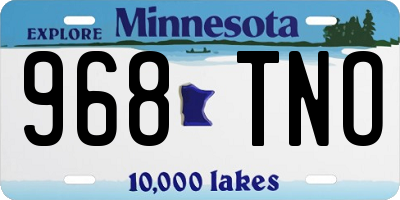 MN license plate 968TNO