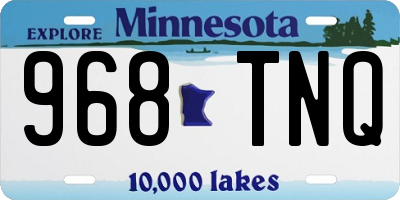 MN license plate 968TNQ