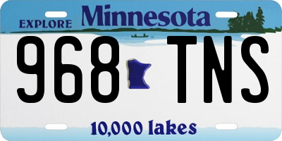 MN license plate 968TNS