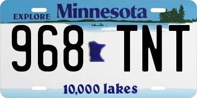 MN license plate 968TNT