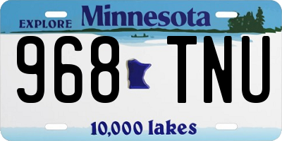 MN license plate 968TNU