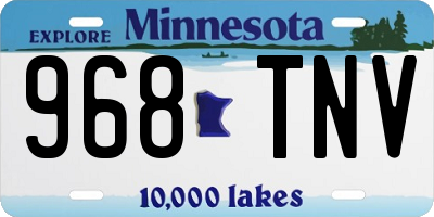MN license plate 968TNV