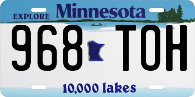 MN license plate 968TOH