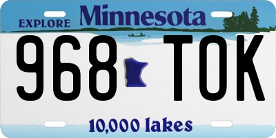 MN license plate 968TOK