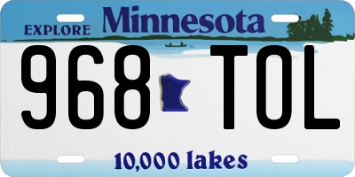 MN license plate 968TOL