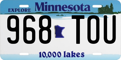 MN license plate 968TOU