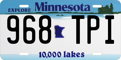 MN license plate 968TPI